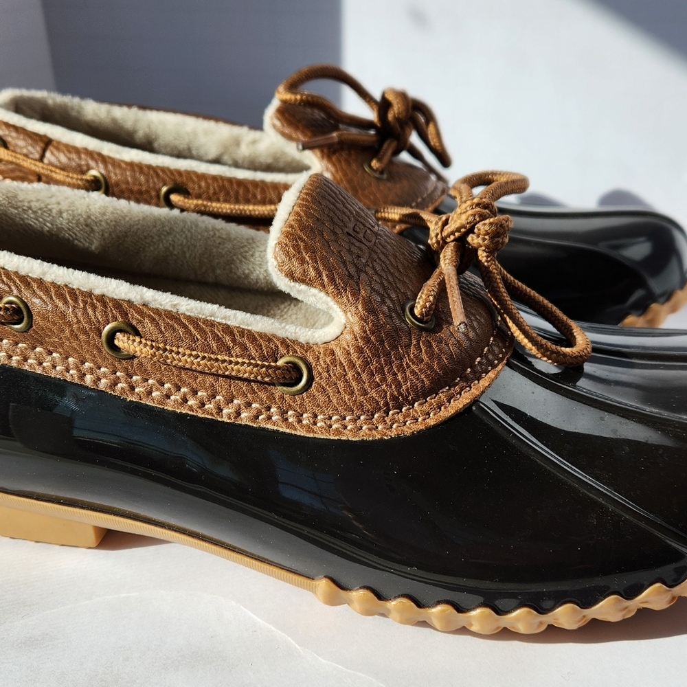 Jambu Size 6.5M Waterproof Duck Shoes Black & Brown